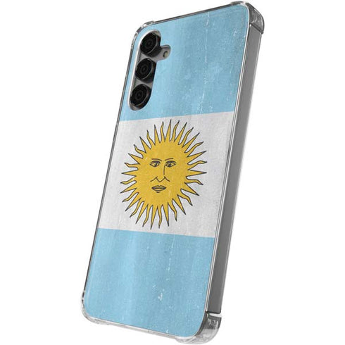 Argentina Flag Distressed Galaxy S24 Plus Clear Case